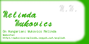 melinda wukovics business card